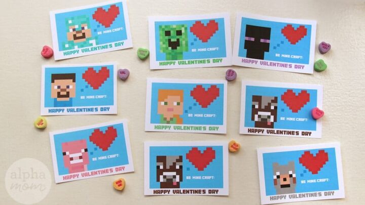 Image for Minecraft Valentine's Day Cards for Classmates