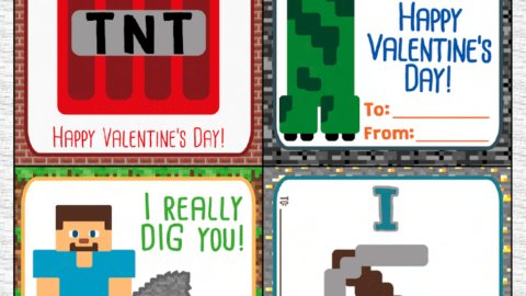 Image for Printable Minecraft Valentines