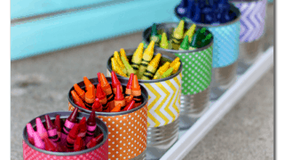 Organizing Crayons and Markers AND No More Clogging Glue Bottles!