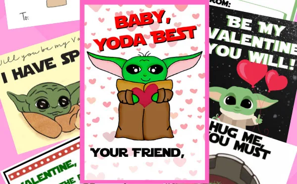 baby yoda valentine cards