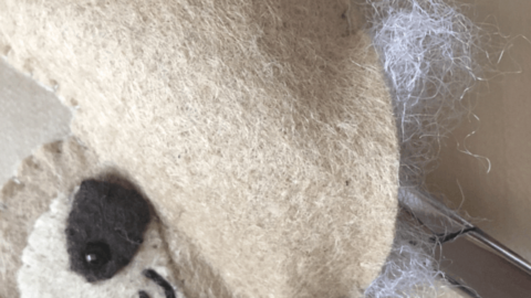 sloth made from felt