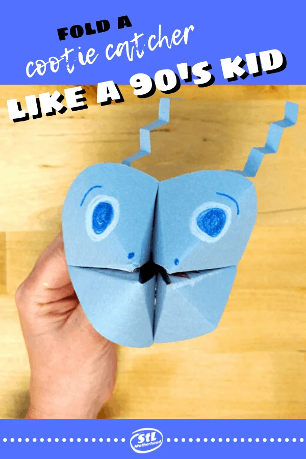 The 90s are calling and they want your kids to come over! Show them an awesome paper craft inspired by your childhood with this paper cootie catcher puppet!