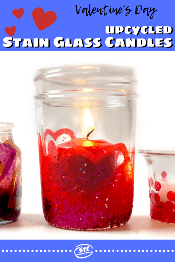 Make a beautiful stain glass look candle holder that looks great no matter how much skill you've got! Simple enough for little fingers, fun enough for older kids. Makes a great gift for Valentine's Day!