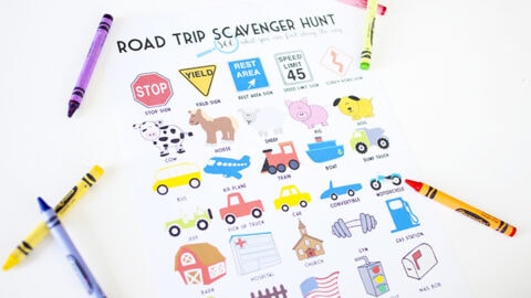 Image for Road Trip Scavenger Hunt Free Printable