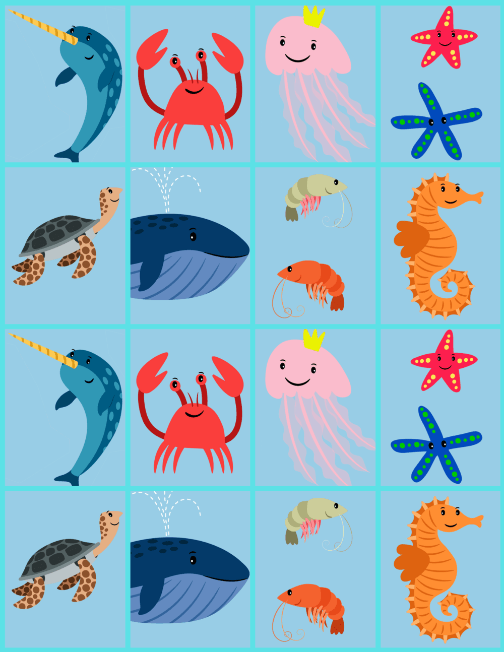 colorful sea creature memory card