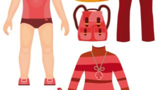 Image for Casual Clothing with Accessories for a Girl Paper Doll&nbsp;