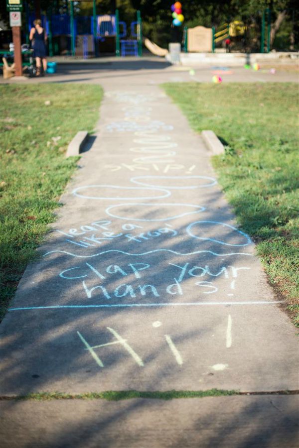 side walk chalk obstacle course