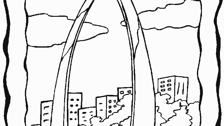 Image for Gateway Arch Coloring Page