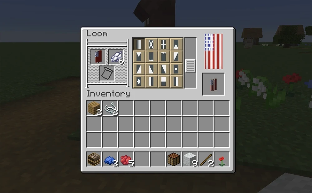 final step Minecraft American flag 