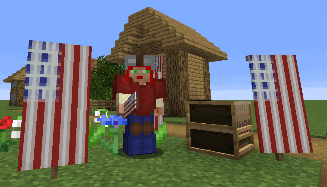 how to make an american flag minecraft