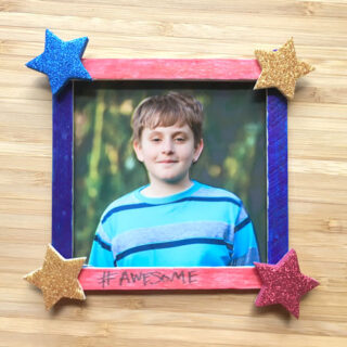 Popsicle stick picture frame