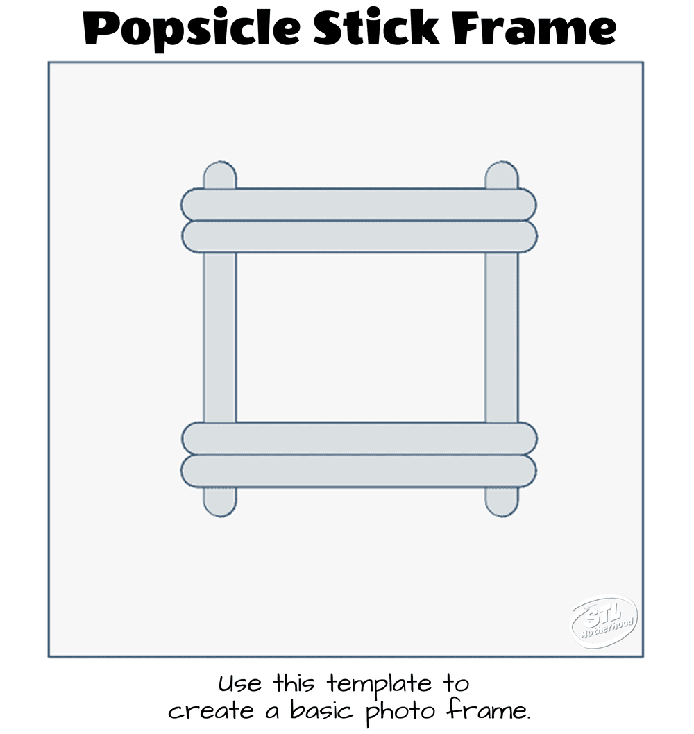 printable template for making a popsicle stick picture frame