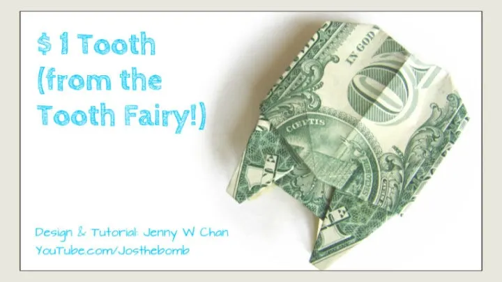 Image for $1 Tooth from the Tooth Fairy - Money Origami &raquo; OrigamiTree.com