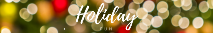 holiday fun on blurred lights