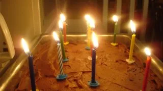 home made birthday cake
